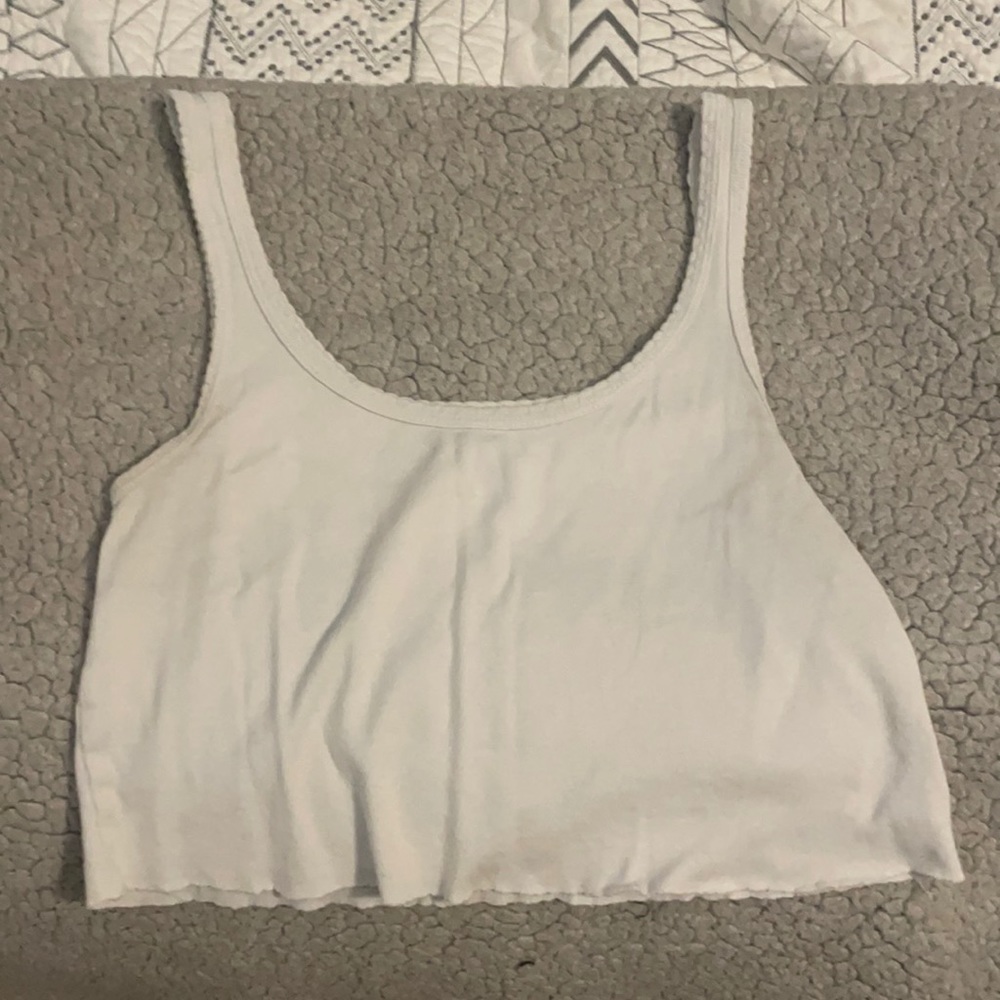 wild fable white cropped tank